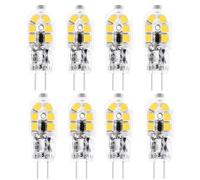Ampoule LED T3 G4 - Culot bipolaire JC Ampoule halogène Équivalent 20W, 360°, sans scintillement, ampoule à culot à broches Ampoules 12V MR11 G4/GU4/GZ4 Culot bipolaire (Blanc Froid 6000K, 8 Pièces)