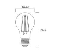 Ampoule LED TOLEDO Retro satiné 2700K 827 A60 E27 8W - - 0029339