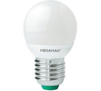 Ampoule LED unicolore - MEGAMAN - E27 - 3.5W = 25W - Blanc - Forme de Goutte