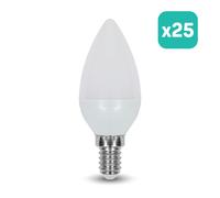 Ampoule LED V-TAC - CREE - Bougie - Douille E14 - IP20 - Blanche - 3,7 W - 320 lumens - 6500 K - Lot de 25
