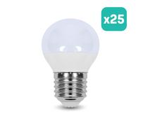 Ampoule LED V-TAC - CREE - Golf - Douille E27 - IP20 - Blanche - 3,7 W - 320 lumens - 3000 K - Lot de 25
