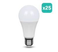 Ampoule LED V-TAC GLS - CREE - Douille E27 - IP20 - Blanche - 10,5 W - 1055 lumens - 3000 K - Lot de 25
