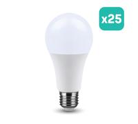 Ampoule LED V-TAC GLS - CREE - Douille E27 - IP20 - Blanche - 15 W - 1521 lumens - 6500 K - Lot de 25