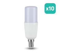 Ampoule LED V-TAC - T37 - Douille E14 - IP20 - Blanche - 7,5 W - 660 lumens - 6500 K - Lot de 10