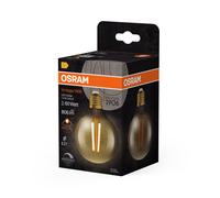Osram Vintage 1906® Classic GLOBE80 FIL 60 LED lamp, E27, dimmable, spherical, gold, 7.2W, 806lm, 2400K, reduced warm white light, low energy consumption, long life