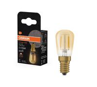 Osram Tube LED Vintage 1906 T26 Filament, 1,6 W, E14, doré, transparent, pour vitrines, bibliothèques, éclairage supplémentaire sur étagères, accents décoratifs
