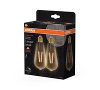 Osram Ampoule 1906 Édition Vintage E27 verre doré Blanc chaud 2400K 725 lm Remplace 55W 2 pièces