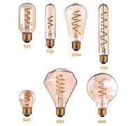 Ampoule LED vintage Edison ST64 - 3 W - Style vintage - Culot E27 - Blanc chaud - 2200 K, 220-240 VAC - Ampoule LED pour café, bar, fête d'intérieur