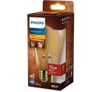Ampoule LED Vintage - PHILIPS - E27 - 25 W - Blanc Chaud 1800K - Économie d'énergie 90%