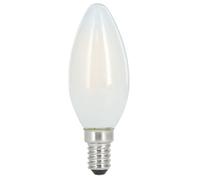 Ampoule fil. LED, E14, 250lm remp. 25W, bougie, blc chd,mate,RA90,rég.