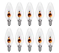 Ampoule LEDVintage Edison E14 E27, effet flamme, 3W, AC 220V, pour décoration d'intérieur (couleur : bougie E14)
