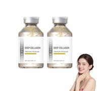 Ampoule liftante intensive aux peptides de soie de collagène profond - Ampoule liftante intensive aux peptides de soie - Sérum aux pep de cuivre pour le visage, lissant, hydratant âge (2 bouteilles)