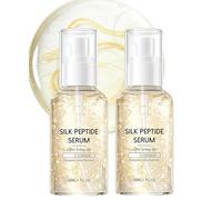 Ampoule liftante intensive aux peptides de soie - Sérum profond au collagène et aux peptides de cuivre pour le visage - Soin de la peau raffermissant, lissant et hydratant instantané (2PCS)