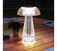 Lampe de table LED lampe de chevet lampe d'appoint lampe de couloir avec variateur tactile, batterie rechargeable câble USB, CCT blanc chaud/blanc froid argent, H 25 cm