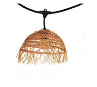 Lumisky Guirlande extérieure HAWAII LIGHT 6m 10 ampoules LED E27 blanc chaud abat-jour polyrotin