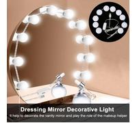 Ampoule Miroir - ESTINK - Kit de Lumière de Miroir - 10 Ampoules LED - 4,5 mètres - Dimmable