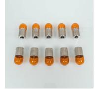 Ampoule orange RMS 12V 10W BAU15s T16 type RY10W moto auto 1402501 par 10 Neuf