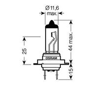 1 Ampoule halogène auto Osram ORIGINAL H7 12V 64210-01B