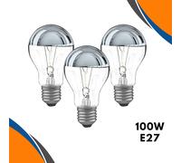 Ampoule Orion A Cupole en Argent 60 Watt E27 Argenta Miroir Vintage 3 Pièces [EEK: ET]