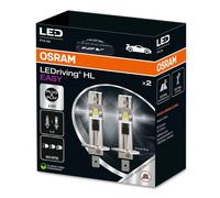 Osram LEDriving HL EASY ≜ H1, lampe LED pour feux de route et de croisement, blanc froid 6500 K, aucun accessoire nécessaire, utilisation tout-terrain uniquement - pas d'ECE, 2 lampes
