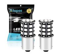 Ampoule P21W LED BA15S Rouge Haute Luminosité - 33 SMD 2835 Sans Polarité (12V-24V) pour 1156 R10W 7506 1141 1073 Feux de stop - Lot de 2 Pièces