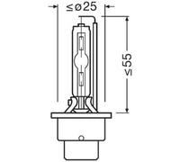 Ampoule P32d-5 D4S (lampe à décharge) 66440CBN OSRAM pour TOYOTA HONDA LEXUS