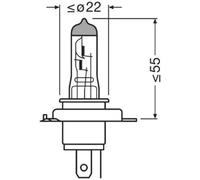 Ampoule P43t H4 64193CBN OSRAM pour ALFA ROMEO BMW MERCEDES-BENZ PEUGEOT OPEL VW