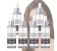 Ampoule Peel Shot Glow Rice au riz noir,Ampoule peeling gloss au riz noir,Sérum exfoliant doux visage et corps pour tous types de peau,pores et anti-taches,Exfoliant Ri/ce pour le visage (6 PCS)