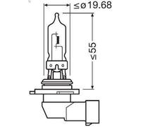 Ampoule, projecteur longue portée OSRAM 9005-1BL pour MG TF 1.6 2002-2009
