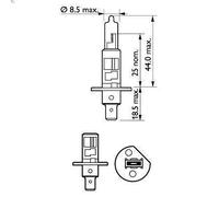 Ampoule, projecteur principal PHILIPS 12258XVPS2 pour MG ZT 2 2002-2003