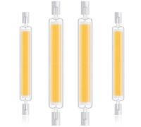 Ampoule R7S LED 118mm Dimmable 30W, Équivalent Halogène J118 300W, Blanc Naturel 4000K, Angle 360°, 3000LM COB Linéaire Pour Projecteur Applique Murale, 4 PCS