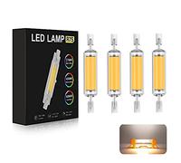 Ampoule R7S LED 118mm Dimmable 40W, Lampe LED R7S,au lieu d'une lampe halogène 400W, source lumineuse lampe 4000LM, angle de faisceau 360°, non stroboscopique, 220V-240V (Lumière chaude (4ps)