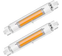 Ampoule R7S LED 118mm Dimmable,Ampoules LED R7S 118mm Blanc Chaud 3000K,30W équivalent à Ampoules Halogènes 300W,3000LM Pas de Scintillement,Angle de Faisceau 360°,AC 220-240V,Lot de 2