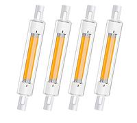 Ampoule R7S LED 118mm Dimmable,LED COB Ampoules Blanc Chaud 3000K,3000LM Pas de Scintillement,118mm 30W Ampoule Équivalent Ampoule Halogène J118 300W,Éclairage à Faisceau 360 °,AC 220-240V,Lot de 4