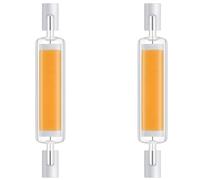 Ampoule R7S LED 78mm Dimmable 15W - Équivalent Halogène J78 150W, Blanc Chaud 3000K, Angle 360°, 1500LM COB Linéaire Pour Projecteur Applique Murale, 2 Pièces