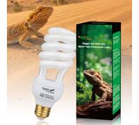 Ampoule Reptile UVA UVB 10.0 26W E27 Lamp UVB Ampoules pour Reptile désert | Améliorer synthèse D3 Augmenter l'absorption calcium, Fluorescente Tube Compacte lampe UVB Bulb pour Tortue Lézard Caméléon
