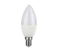 Ampoule RGB LED E14 dimmable avec télécommande Bougie avec changement de couleur, 4,8 watts 470 lumens blanc chaud, DxH 3,6x11 cm, lot de 4