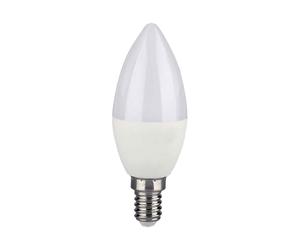Ampoule RGB LED E14 dimmable avec télécommande Bougie avec changement de couleur, 4,8 watts 470 lumens blanc chaud, DxH 3,6x11 cm, V-Tac 2926
