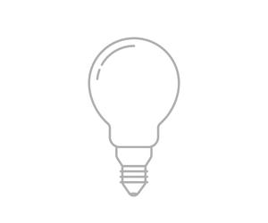 Ampoule ronde LED à filament NPS transparent, 7.5 cm