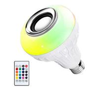 ampoule sans Fil Haut-parleur Bluetooth Musique RVB Smart LED Changement de Couleur avec Télécommande pour Fête Maison Chambre Bar Mariage