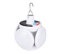 Ampoule solaire à LED pliable forme ballon de football avec crochet pour décoration maison garage fête camping en plein air -