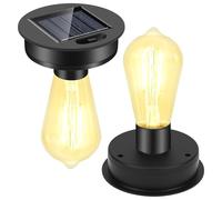 Ampoule Solaire, Diealles Shine Lot de 2 Lampe Solaire de Rechange, Remplacement de Couvercles Solaires pour Lanterne Suspendue Extérieur Décoration de Jardin