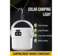Ampoule solaire LED, lampe de camping rechargeable USB, projecteur portable d'extérieur, lampe suspendue multifonction avec lampe de poche 1 pièceABS