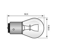 Ampoule sphérique culot BAU15s, Lampe clignotante Im Geltu SPAHN, 12 V 21