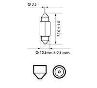 Ampoule SV8.5 C5W 12844B2 PHILIPS pour BMW RENAULT SAAB ALFA ROMEO MERCEDES-BENZ