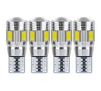 Ampoule T10 W5W led plafonnier voiture led interieur veilleuse led voiture Convient pour les feux de plaque d'immatriculation, les feux latéraux, les feux de position et les plafonniers (4 pièces).