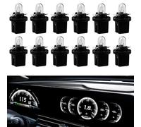 Ampoule Tableau de Bord, 12 Pcs 12V 2W T5 B8.5D Ampoule Tableau de Bord Voiture, , Universelles Pour Éclairage Intérieur de Voiture, Vitesse Instrument, Super Brillant