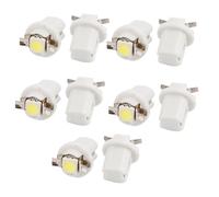 Ampoule tableau de bord SOURCING MAP 10pcs B8.5D 5050 1 SMD LED Ampoule Blanc Voiture Tableau bord Indicateur Clignotant Latéral 12V