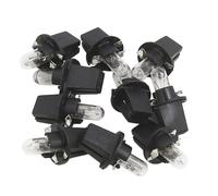 Ampoule tableau de bord SOURCING MAP 10pcs DC 12V 1,2W T5-S1 Ampoule Tableau de Bord Jaune Clair pour Voiture Interne