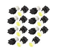 Ampoule tableau de bord SOURCING MAP 15pcs T5 COB 1-LED Ampoule Blanc Voiture Panneau Instrument Clignotant Latéral Intérieur